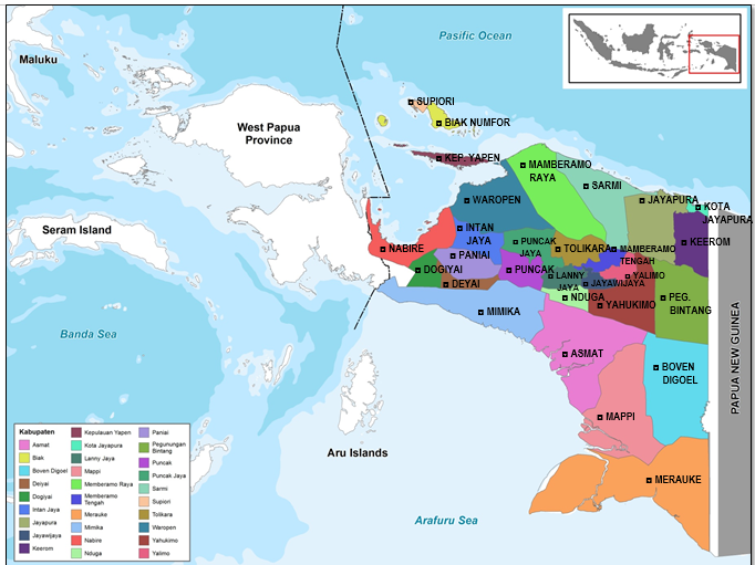 Peta wilayah Provinsi Papua